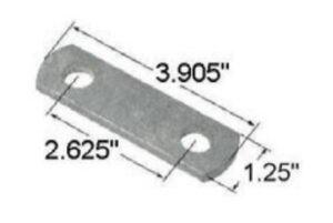 SHACKLE STRAP 2.625 HC 1.25W 3.905 TALL 9/16 HOLES